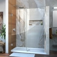 thumbnail image 1 of DreamLine Unidoor 60-61 in. W x 72 in. H Frameless Hinged Shower Door with Support Arm in Chrome, 1 of 11