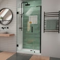 thumbnail image 1 of DreamLine Unidoor-LS 37-38 in. W x 72 in. H Frameless Hinged Shower Door in Satin Black, 1 of 8