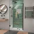 thumbnail image 1 of DreamLine Unidoor-LS 42-43 in. W x 72 in. H Frameless Hinged Shower Door in Oil Rubbed Bronze, 1 of 8