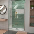 thumbnail image 1 of DreamLine Unidoor-LS 48-49 in. W x 72 in. H Frameless Hinged Shower Door in Brushed Nickel, 1 of 8
