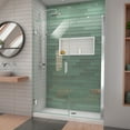 thumbnail image 1 of DreamLine Unidoor-LS 48-49 in. W x 72 in. H Frameless Hinged Shower Door with L-Bar in Chrome, 1 of 7