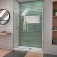 thumbnail image 1 of DreamLine Unidoor-LS 49-50 in. W x 72 in. H Frameless Hinged Shower Door in Brushed Nickel, 1 of 8