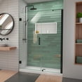 thumbnail image 1 of DreamLine Unidoor-LS 51-52 in. W x 72 in. H Frameless Hinged Shower Door in Satin Black, 1 of 8