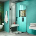 thumbnail image 1 of DreamLine Unidoor Plus 30 3/8 in. W x 30 in. D x 72 in. H Frameless Hinged Shower Enclosure in Satin Black, 1 of 11