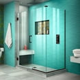 thumbnail image 1 of DreamLine Unidoor Plus 52 in. W x 34 3/8 in. D x 72 in. H Frameless Hinged Shower Enclosure in Oil Rubbed Bronze, 1 of 10