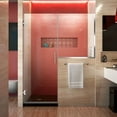 thumbnail image 1 of DreamLine Unidoor Plus 59-59 1/2 in. W x 72 in. H Frameless Hinged Shower Door with 36 in. Half Panel in Chrome, 1 of 12