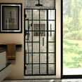 thumbnail image 1 of DreamLine Unidoor Toulon 34-34 1/2 in. W x 72 in. H Frameless Hinged Shower Door in Satin Black, 1 of 9