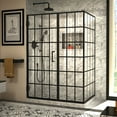 thumbnail image 1 of DreamLine Unidoor Toulon 34 in. D x 52 in. W x 72 in. H Frameless Hinged Shower Enclosure in Satin Black, 1 of 8