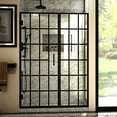 thumbnail image 1 of DreamLine Unidoor Toulon 52-52 1/2 in. W x 72 in. H Frameless Hinged Shower Door in Satin Black, 1 of 9