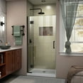 thumbnail image 1 of DreamLine Unidoor-X 30 in. W x 72 in. H Frameless Hinged Shower Door in Satin Black, 1 of 11