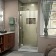 thumbnail image 1 of DreamLine Unidoor-X 33 in. W x 72 in. H Frameless Hinged Shower Door in Chrome, 1 of 8