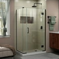 thumbnail image 1 of DreamLine Unidoor-X 40 1/2 in. W x 34 3/8 in. D x 72 in. H Frameless Hinged Shower Enclosure in Satin Black, 1 of 11