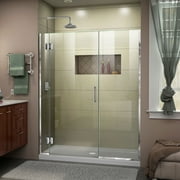 DreamLine Unidoor-X 45 1/2-46 in. W x 72 in. H Frameless Hinged Shower Door in Chrome