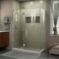 thumbnail image 1 of DreamLine Unidoor-X 47 3/8 in. W x 34 in. D x 72 in. H Frameless Hinged Shower Enclosure in Chrome, 1 of 11
