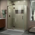 thumbnail image 1 of DreamLine Unidoor-X 48 3/8 in. W x 34 in. D x 72 in. H Frameless Hinged Shower Enclosure in Oil Rubbed Bronze, 1 of 11