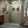 thumbnail image 1 of DreamLine Unidoor-X 48 3/8 in. W x 34 in. D x 72 in. H Frameless Hinged Shower Enclosure in Satin Black, 1 of 12