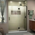 thumbnail image 1 of DreamLine Unidoor-X 48 in. W x 72 in. H Frameless Hinged Shower Door in Satin Black, 1 of 13