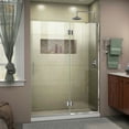 thumbnail image 1 of DreamLine Unidoor-X 52 in. W x 72 in. H Frameless Hinged Shower Door in Chrome, 1 of 13