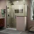 thumbnail image 1 of DreamLine Unidoor-X 57 in. W x 36 3/8 in. D x 72 in. H Frameless Hinged Shower Enclosure in Satin Black, 1 of 11