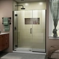 thumbnail image 1 of DreamLine Unidoor-X 58 1/2-59 in. W x 72 in. H Frameless Hinged Shower Door in Satin Black, 1 of 9