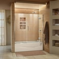 thumbnail image 1 of DreamLine Unidoor-X 58-58 1/2 in. W x 58 in. H Frameless Hinged Tub Door in Chrome, 1 of 11