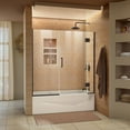 thumbnail image 1 of DreamLine Unidoor-X 58-58 1/2 in. W x 58 in. H Frameless Hinged Tub Door in Oil Rubbed Bronze, 1 of 11