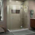 thumbnail image 1 of DreamLine Unidoor-X 58 in. W x 30 3/8 in. D x 72 in. H Frameless Hinged Shower Enclosure in Chrome, 1 of 12