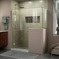 thumbnail image 1 of DreamLine Unidoor-X 60 in. W x 30 3/8 in. D x 72 in. H Frameless Hinged Shower Enclosure in Brushed Nickel, 1 of 11