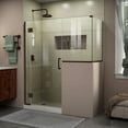 thumbnail image 1 of DreamLine Unidoor-X 60 in. W x 36 3/8 in. D x 72 in. H Frameless Hinged Shower Enclosure in Oil Rubbed Bronze, 1 of 11
