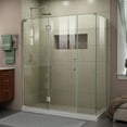 thumbnail image 1 of DreamLine Unidoor-X 63 1/2 in. W x 30 3/8 in. D x 72 in. H Frameless Hinged Shower Enclosure in Brushed Nickel, 1 of 12