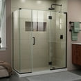 thumbnail image 1 of DreamLine Unidoor-X 63 1/2 in. W x 34 3/8 in. D x 72 in. H Frameless Hinged Shower Enclosure in Satin Black, 1 of 11