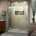 thumbnail image 1 of DreamLine Unidoor-X 64 1/2-65 in. W x 72 in. H Frameless Hinged Shower Door in Chrome, 1 of 8