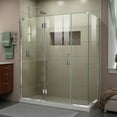 thumbnail image 1 of DreamLine Unidoor-X 64 1/2 in. W x 34 3/8 in. D x 72 in. H Frameless Hinged Shower Enclosure in Chrome, 1 of 12