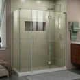 thumbnail image 1 of DreamLine Unidoor-X 64 in. W x 30 3/8 in. D x 72 in. H Frameless Hinged Shower Enclosure in Brushed Nickel, 1 of 12