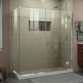 thumbnail image 1 of DreamLine Unidoor-X 64 in. W x 30 3/8 in. D x 72 in. H Frameless Hinged Shower Enclosure in Chrome, 1 of 11