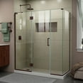 thumbnail image 1 of DreamLine Unidoor-X 64 in. W x 34 3/8 in. D x 72 in. H Frameless Hinged Shower Enclosure in Oil Rubbed Bronze, 1 of 12