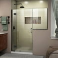 thumbnail image 1 of DreamLine Unidoor-X 66 - 66 1/2 inch W x 72 inch H Frameless Hinged Shower Door in Matte Black, 1 of 11