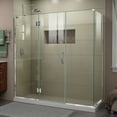 thumbnail image 1 of DreamLine Unidoor-X 69 1/2 in. W x 34 3/8 in. D x 72 in. H Frameless Hinged Shower Enclosure in Chrome, 1 of 12