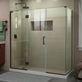 thumbnail image 1 of DreamLine Unidoor-X 69 1/2 in. W x 34 3/8 in. D x 72 in. H Frameless Hinged Shower Enclosure in Oil Rubbed Bronze, 1 of 12