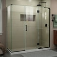 thumbnail image 1 of DreamLine Unidoor-X 69 1/2 in. W x 34 3/8 in. D x 72 in. H Frameless Hinged Shower Enclosure in Satin Black, 1 of 12
