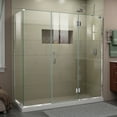 thumbnail image 1 of DreamLine Unidoor-X 70 in. W x 30 3/8 in. D x 72 in. H Frameless Hinged Shower Enclosure in Chrome, 1 of 12