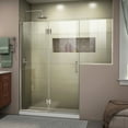 thumbnail image 1 of DreamLine Unidoor-X 72-72 1/2 in. W x 72 in. H Frameless Hinged Shower Door in Brushed Nickel, 1 of 10