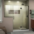 thumbnail image 1 of DreamLine Unidoor-X 72-72 1/2 in. W x 72 in. H Frameless Hinged Shower Door in Satin Black, 1 of 12