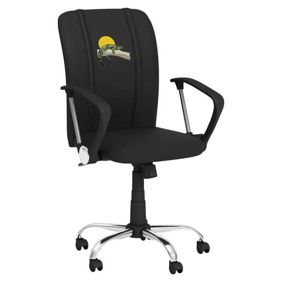 DreamSeat Black Durable Office Chair 1000 Embroidered Iguana Logo