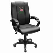 DreamSeat Black Durable Office Chair 1000 Embroidered Red Line Skull Logo