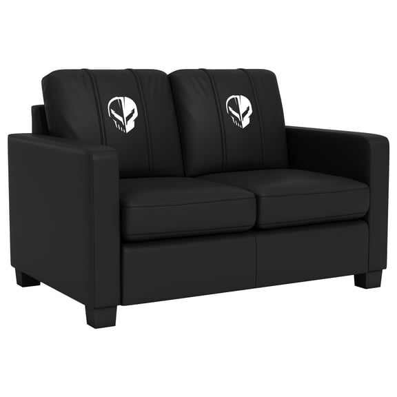 DreamSeat Black Dyno Stationary Loveseat Embroidered Corvette Jake Symbol White Logo