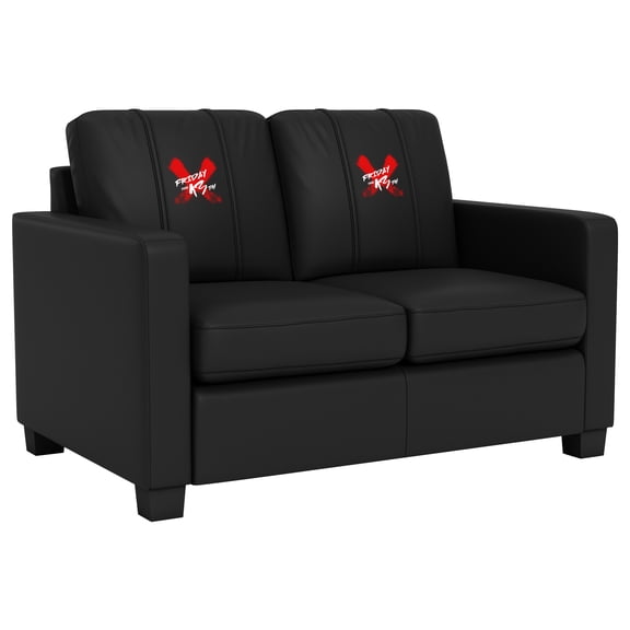 DreamSeat Black Dyno Stationary Loveseat Embroidered Friday The 13th Logo Panel