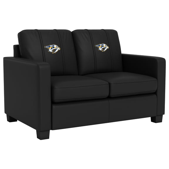 DreamSeat Black Dyno Stationary Loveseat Embroidered Nashville Predators Logo