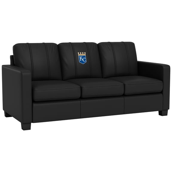DreamSeat Black Dyno Stationary Sofa Embroidered Kansas City Royals Primary Logo