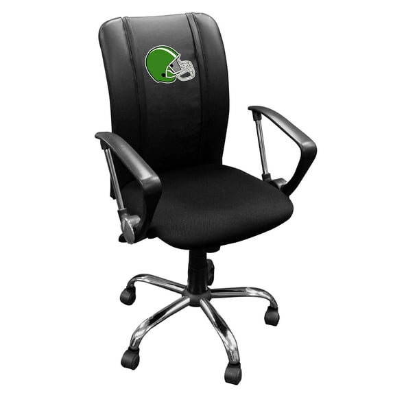 DreamSeat Black Ergonomic Durable Curve Task Chair Embroidered Football Helmet Gaming Logo